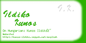 ildiko kunos business card